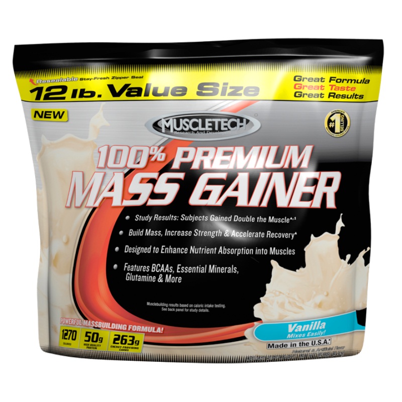 100% Premium Mass Gainer, Vanilla - 5400g versandkostenfrei/portofrei bestellen/kaufen