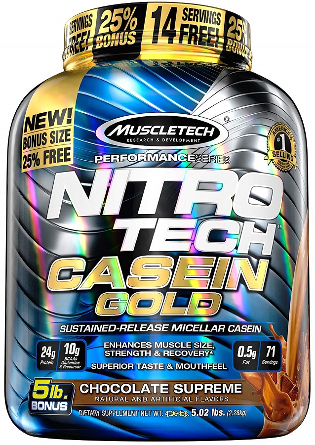 Nitro-Tech Casein Gold, Cookies & Cream - 2290g versandkostenfrei/portofrei bestellen/kaufen