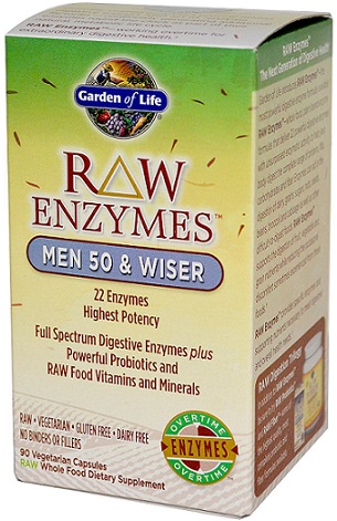 RAW Enzymes Men, 50 & Wiser - 90 vcaps versandkostenfrei/portofrei bestellen/kaufen