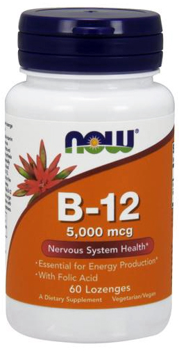 Vitamin B-12 with Folic Acid, 5000mcg - 60 lozenges versandkostenfrei/portofrei bestellen/kaufen