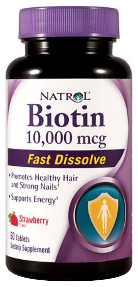 Biotin Fast Dissolve, 10000mcg (Natural Strawberry) - 60 tabs versandkostenfrei/portofrei bestellen/kaufen