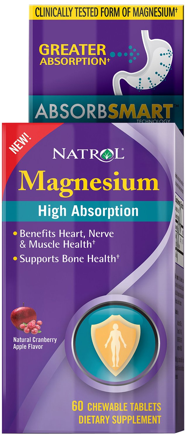 Magnesium High Absorption, Natural Cranberry Apple - 60 chewable tabs versandkostenfrei/portofrei bestellen/kaufen