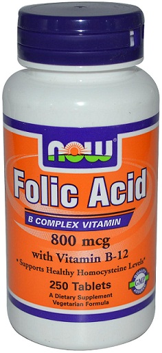 Folic Acid, 800mcg with Vitamin B12 - 250 tabs versandkostenfrei/portofrei bestellen/kaufen