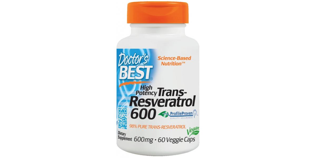 Doctor's Best TransResveratrol 600, 600mg 60 vcaps Supplements und