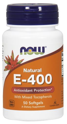 Vitamin E-400, Natural (Mixed Tocopherols) - 50 softgels versandkostenfrei/portofrei bestellen/kaufen