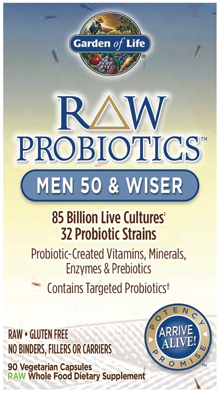 Raw Probiotics Men 50 & Wiser - 90 vcaps versandkostenfrei/portofrei bestellen/kaufen