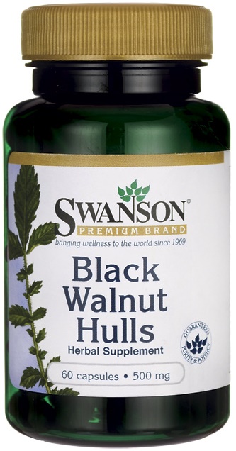 Black Walnut Hulls, 500mg - 60 caps versandkostenfrei/portofrei bestellen/kaufen