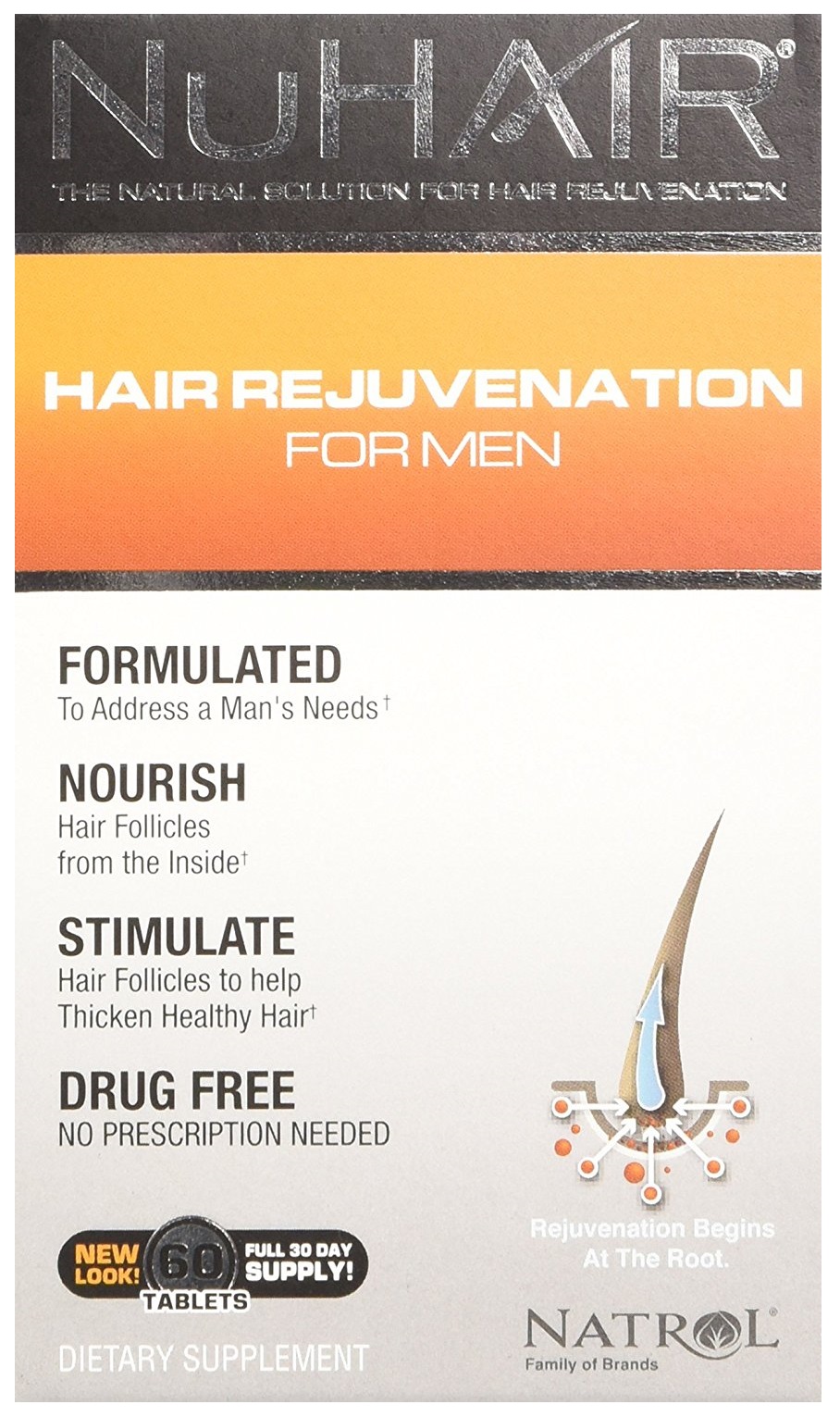 NuHair Hair Rejuvenation for Men - 60 tabs versandkostenfrei/portofrei bestellen/kaufen