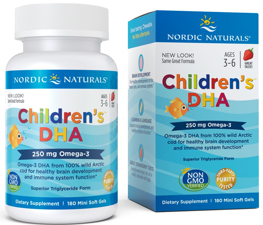 Children's DHA, 250mg Strawberry - 180 softgels versandkostenfrei/portofrei bestellen/kaufen