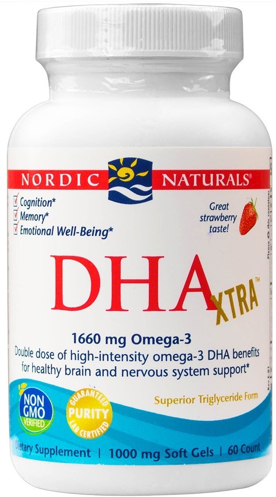 DHA Xtra, 1660mg Strawberry - 60 softgels versandkostenfrei/portofrei bestellen/kaufen