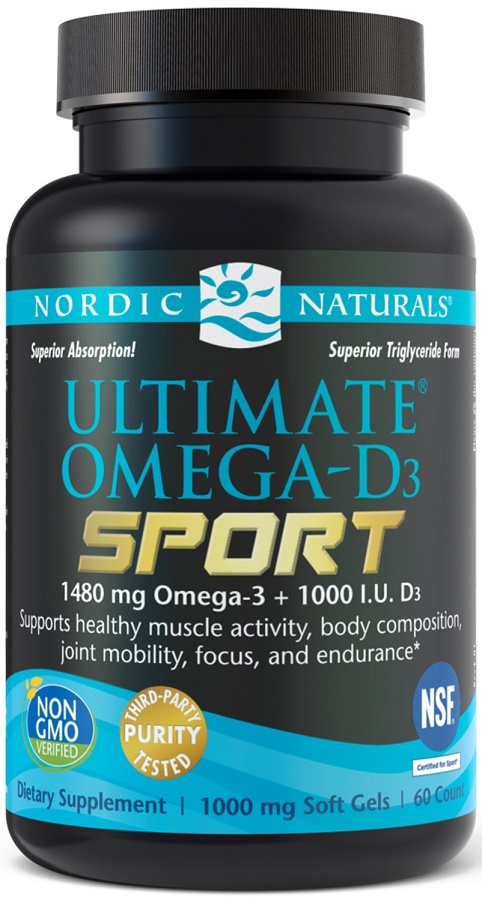 Ultimate Omega-D3 Sport, 1480mg Lemon - 60 softgels versandkostenfrei/portofrei bestellen/kaufen