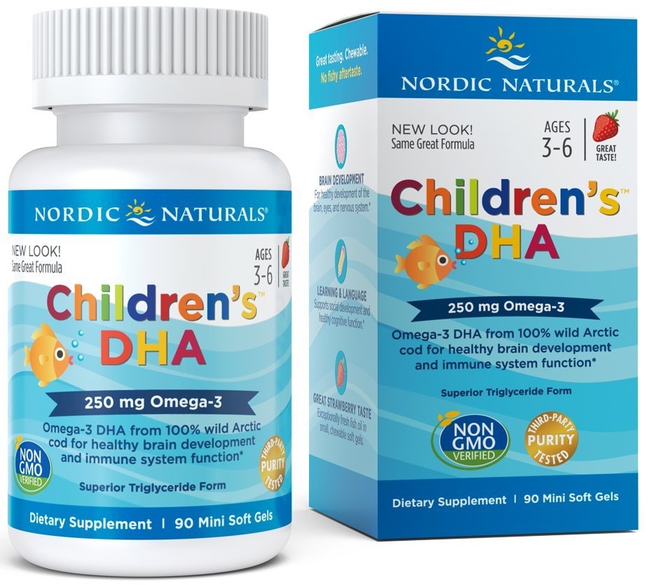 Children's DHA, 250mg Strawberry - 90 softgels versandkostenfrei/portofrei bestellen/kaufen