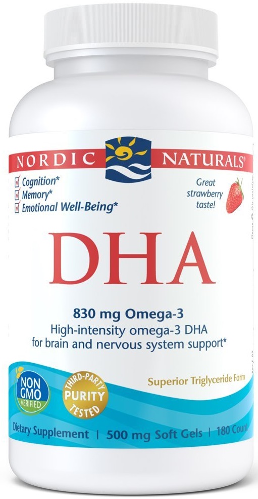 DHA, 830mg Strawberry - 180 softgels versandkostenfrei/portofrei bestellen/kaufen