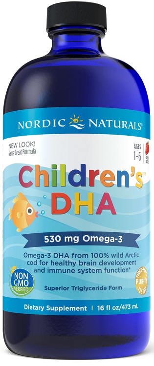 Children's DHA, 530mg Strawberry - 473 ml. versandkostenfrei/portofrei bestellen/kaufen