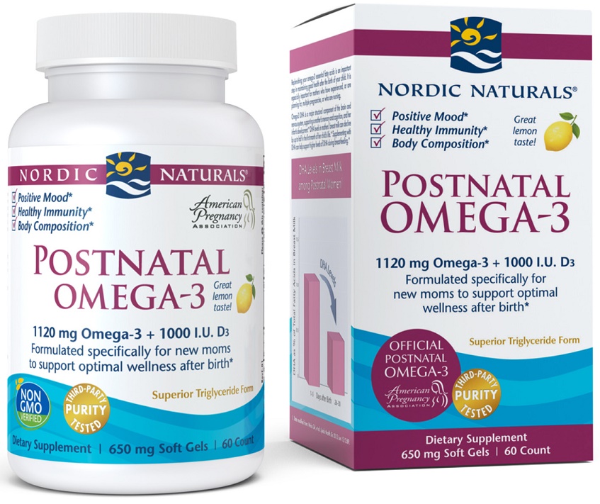 Postnatal Omega-3, 1120mg Lemon - 60 softgels versandkostenfrei/portofrei bestellen/kaufen