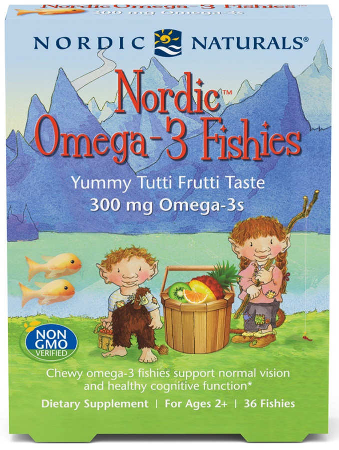 Nordic Omega-3 Fishies, 300mg Yummy Tutti Frutti Taste - 36 fishies versandkostenfrei/portofrei bestellen/kaufen