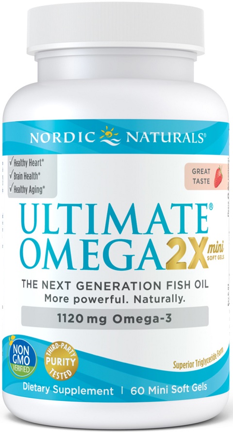 Ultimate Omega 2X Mini, 1120mg Strawberry - 60 mini softgels versandkostenfrei/portofrei bestellen/kaufen