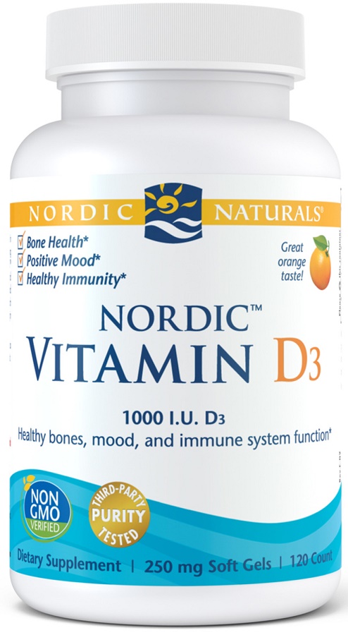 Nordic Vitamin D3, 1000 IU - 120 softgels versandkostenfrei/portofrei bestellen/kaufen
