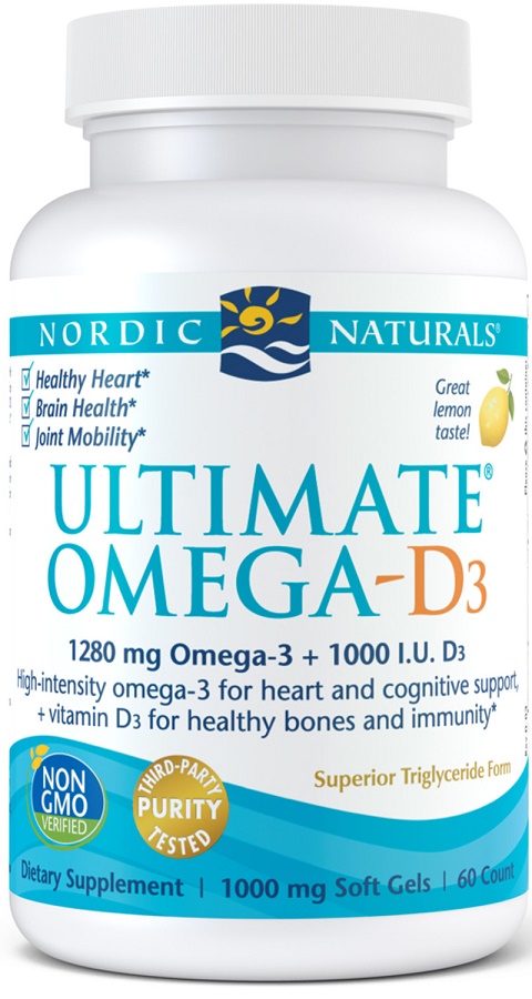 Ultimate Omega-D3, 1280mg Lemon - 60 solfgels versandkostenfrei/portofrei bestellen/kaufen