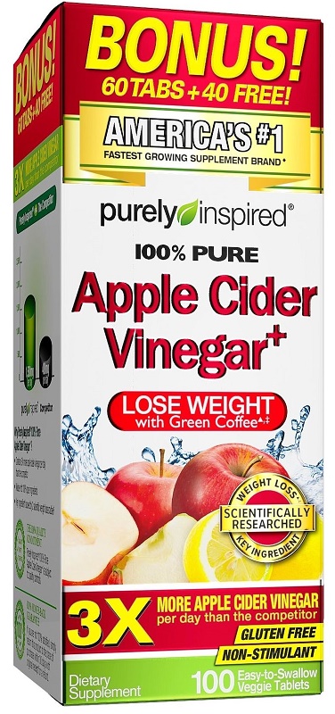 100% Pure Apple Cider Vinegar+ - 100 veggie tabs versandkostenfrei/portofrei bestellen/kaufen