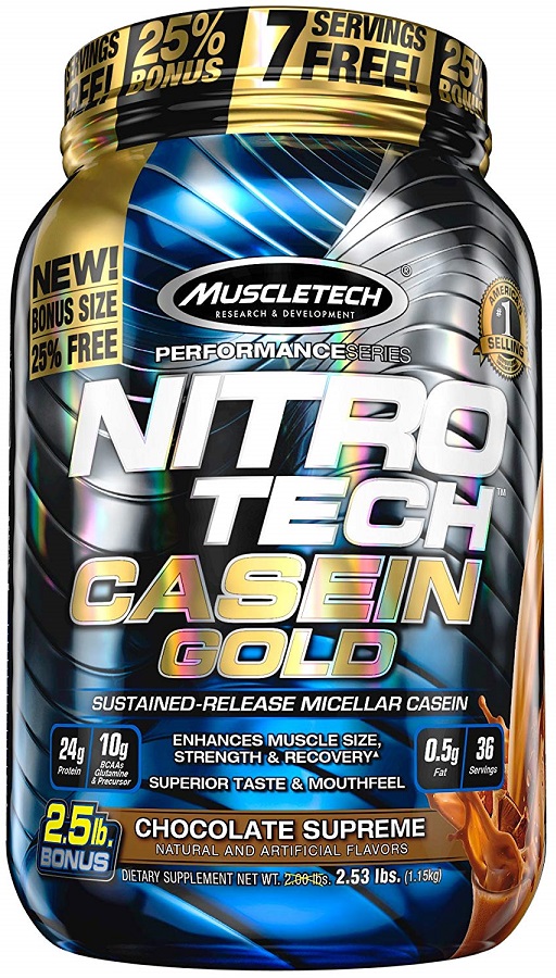 Nitro-Tech Casein Gold, Chocolate Supreme - 1150g versandkostenfrei/portofrei bestellen/kaufen