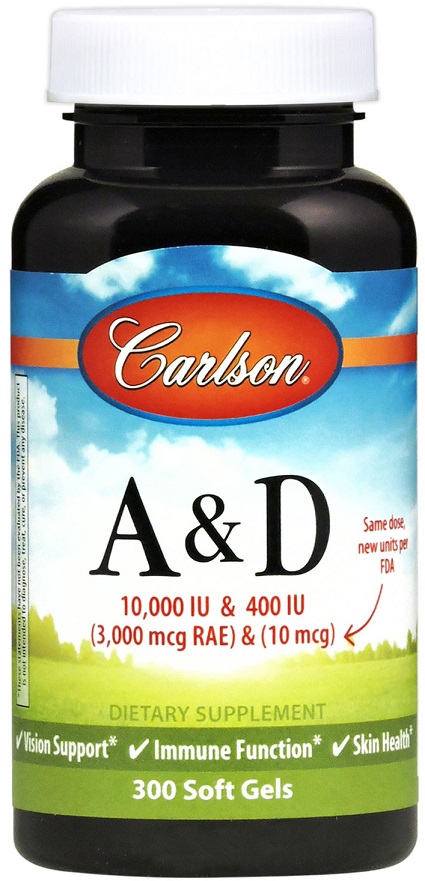 Vitamin A & D, 10 000 IU & 400 IU - 300 softgels versandkostenfrei/portofrei bestellen/kaufen