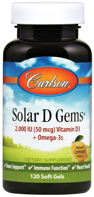 Solar D Gems, Natural Lemon - 120 softgels versandkostenfrei/portofrei bestellen/kaufen