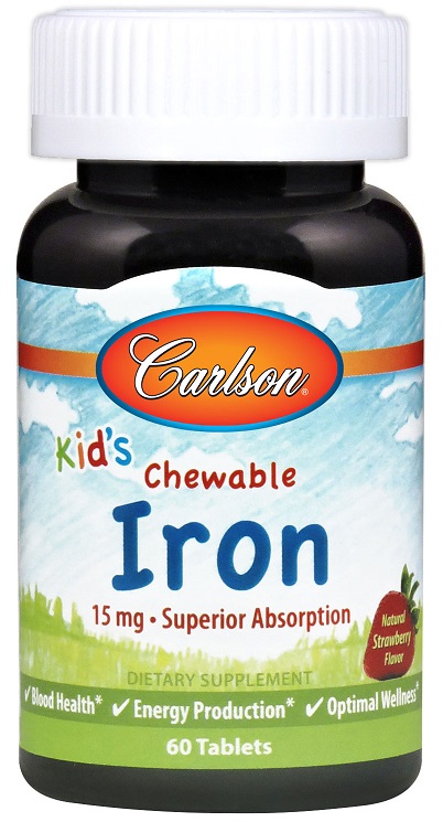 Kid's Chewable Iron, 15mg Strawberry - 60 tablets versandkostenfrei/portofrei bestellen/kaufen
