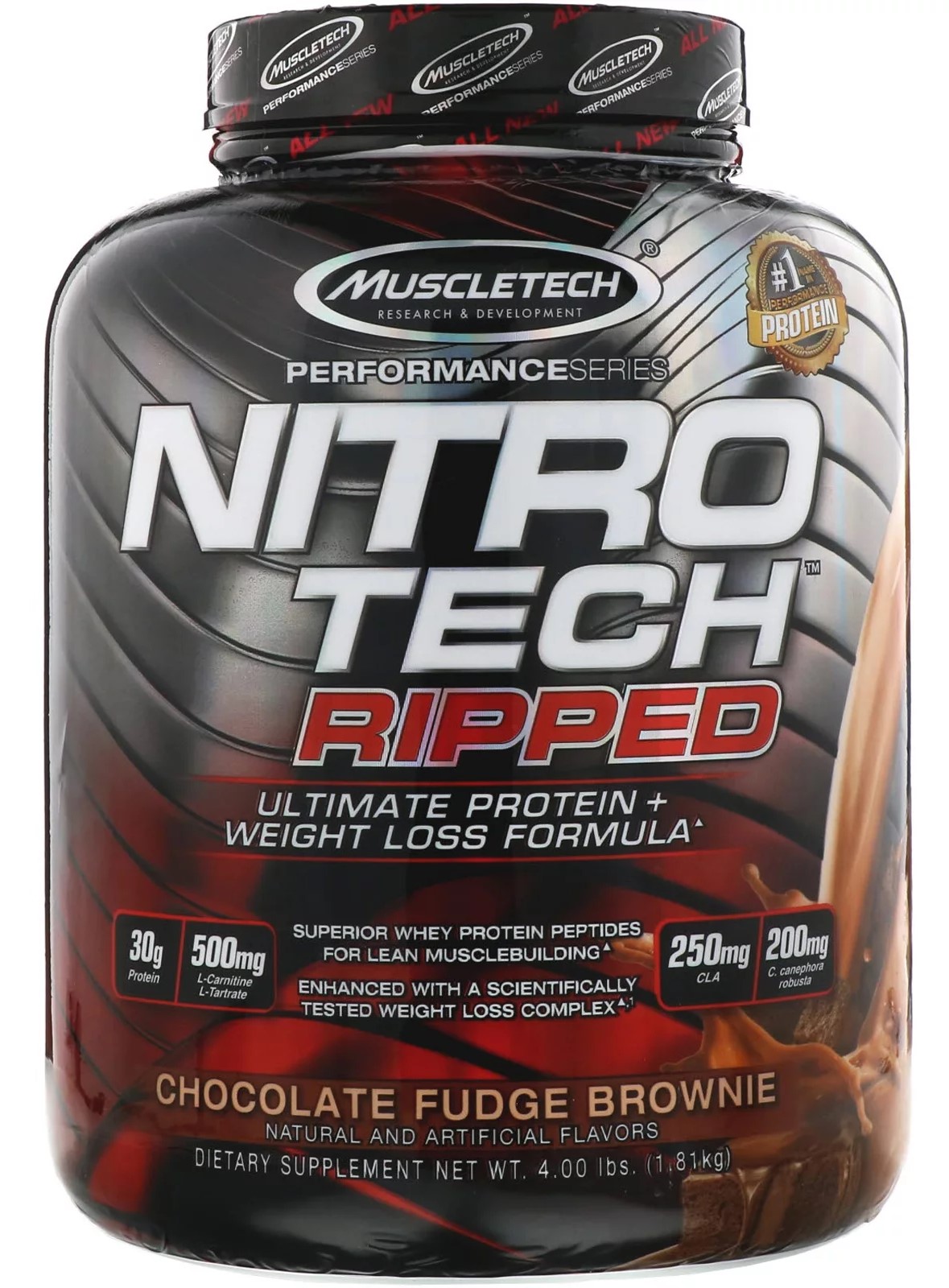 Nitro-Tech Ripped, Chocolate Fudge Brownie - 1810g versandkostenfrei/portofrei bestellen/kaufen